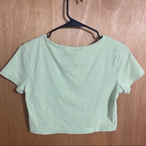 Green ROMWE crop top. Size Medium. - Picture 2 of 4